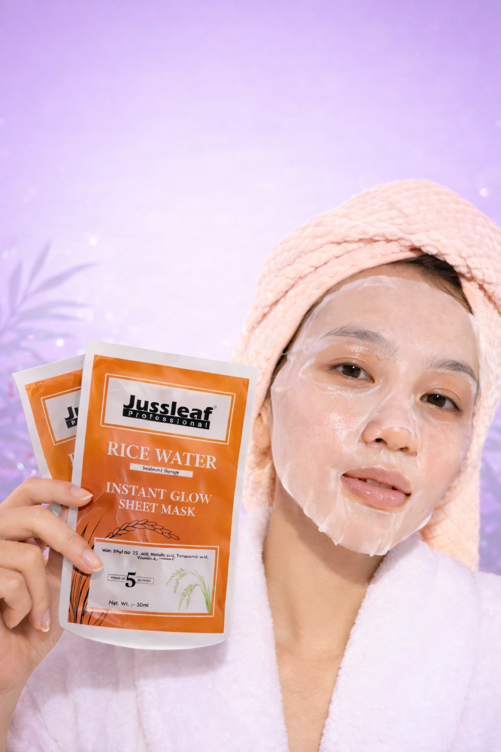Jussleaf Rice Water Instant Glow Sheet Mask     30ml
